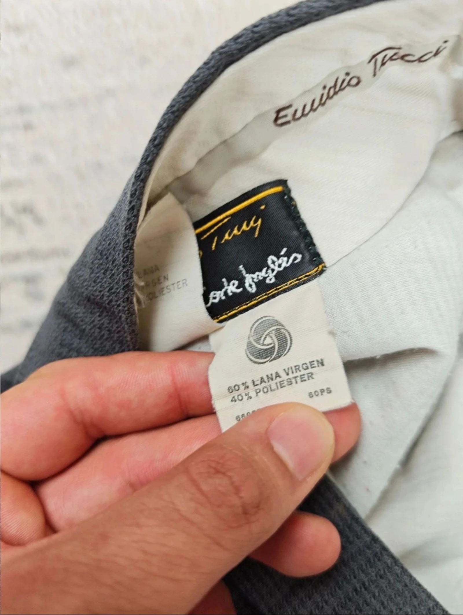 Emidio Tucci Pantalons rayés en laine plêssée à carreaux pour homme gris vintage Old Money Taille 48 – photo 11